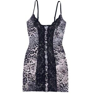 SECRET By Victoria’s Secret Curvaceous Shapewear Slip Leopard and Lace Size M